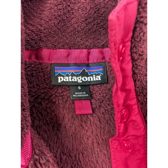 Patagonia Women’s Retool Snap T Pullover Fleece Jacket Wine Maroon Red - Size S - Picture 6 of 13